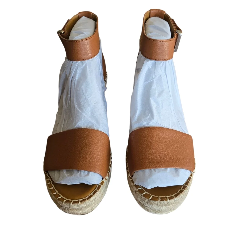 NIB Franco Sarto Clemens Raffia Espadrille Wedge Sandal, Size 9.5 (M)